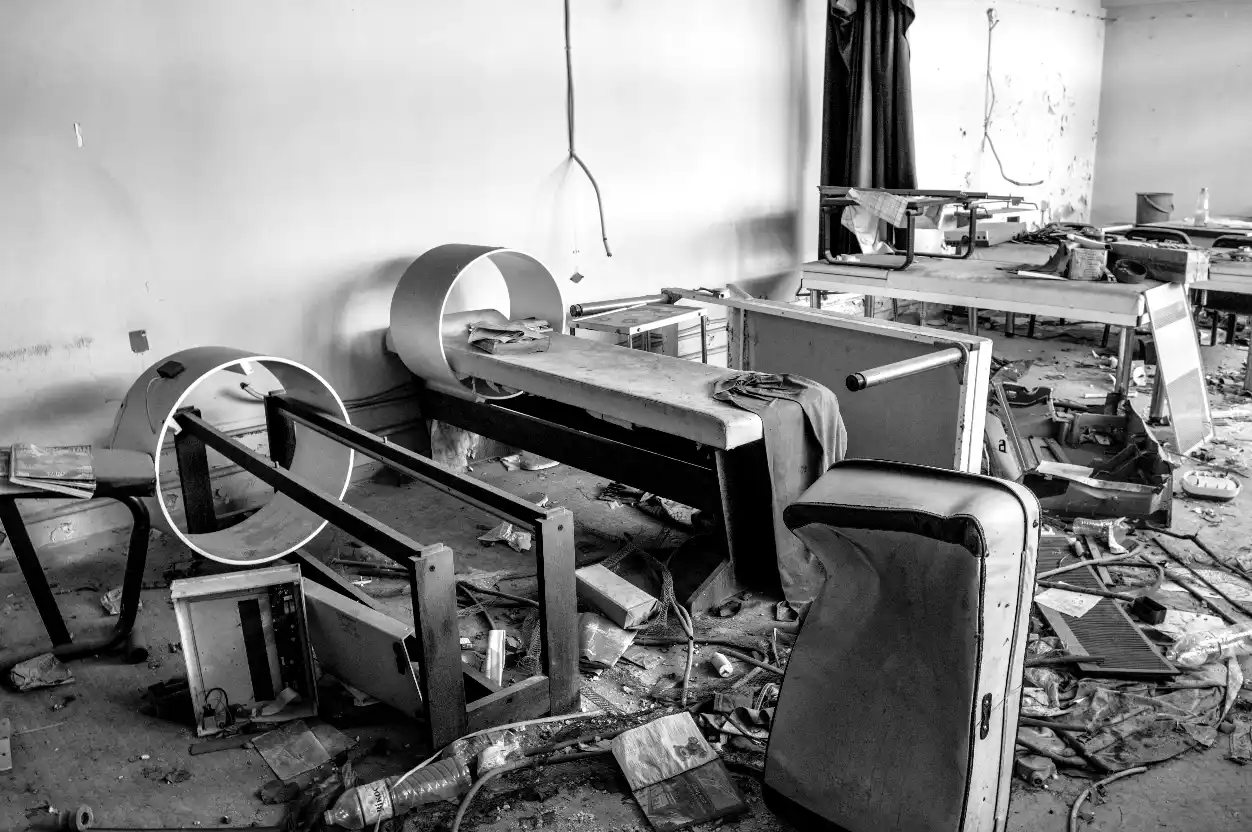 Metal gym equipment and exercise machines collected for recycling at a Melbourne scrap yard