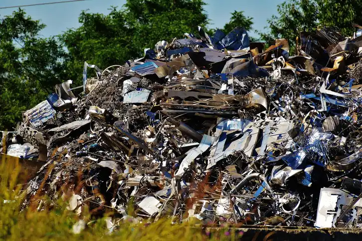 aluminium components recovered from old appliances for recycling