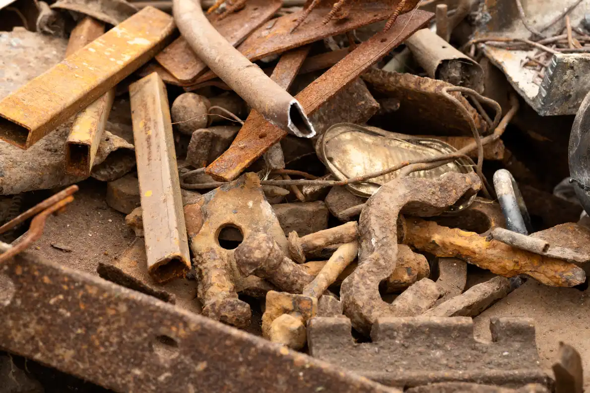 Assorted brass and bronze scrap materials ready for recycling